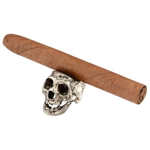 skull cigar holder stand