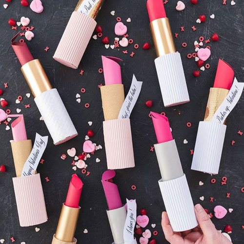 paper lipstick valentines gift