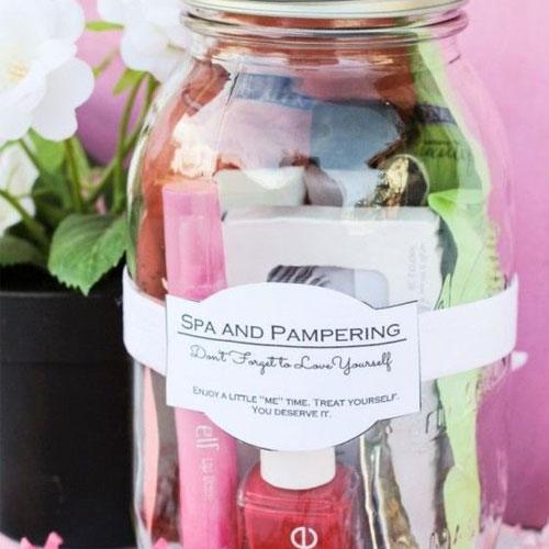 spa pampering jar