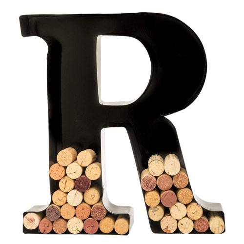 wine cork holder monogram letter