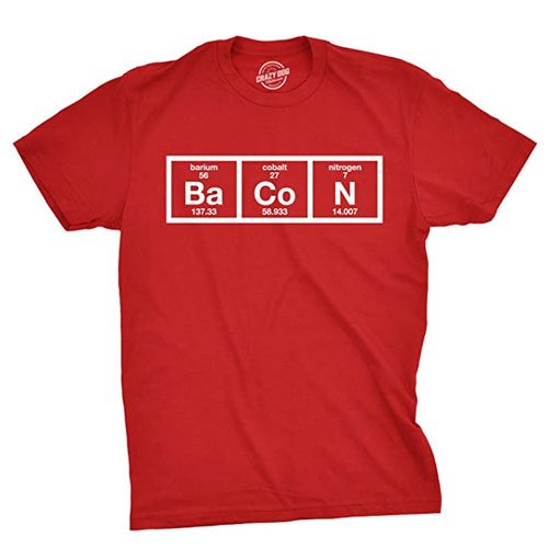 bacon chemistry t-shirt