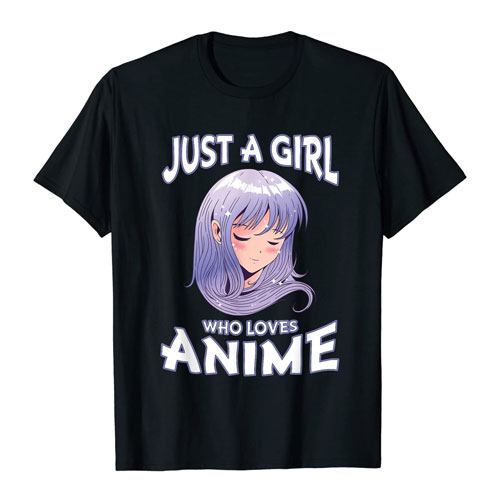 girl who loves anime t-shirt