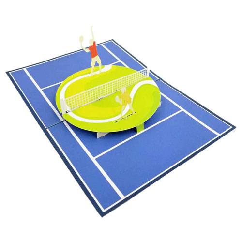 pop up 3d tennis card