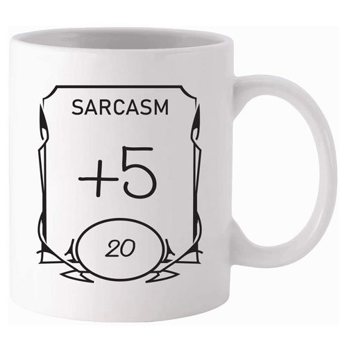 sarcasm stats dungeons and dragons gift