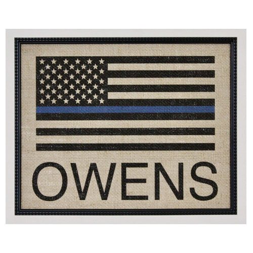 personalized police flag art