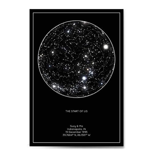 personalized star constellation map