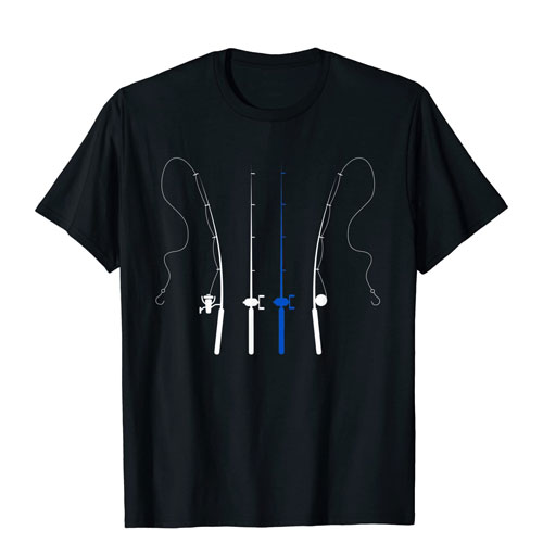 thin blue line fishing rod t-shirt