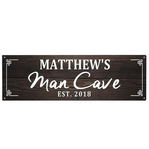 personalized man cave wall sign